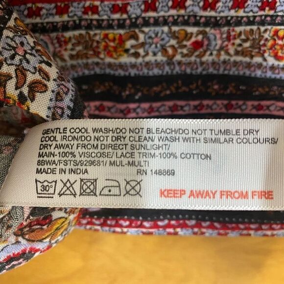 Fat face multi color striped ditsy floral short sleeve tunic top - Picture 7 of 11